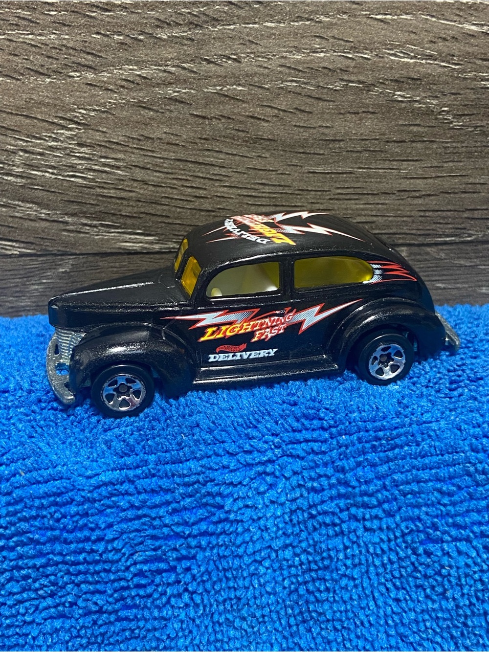 1982 Hot Wheels 1940 Ford Lightning Fast Delivery, Vintage Die Cast Car Black